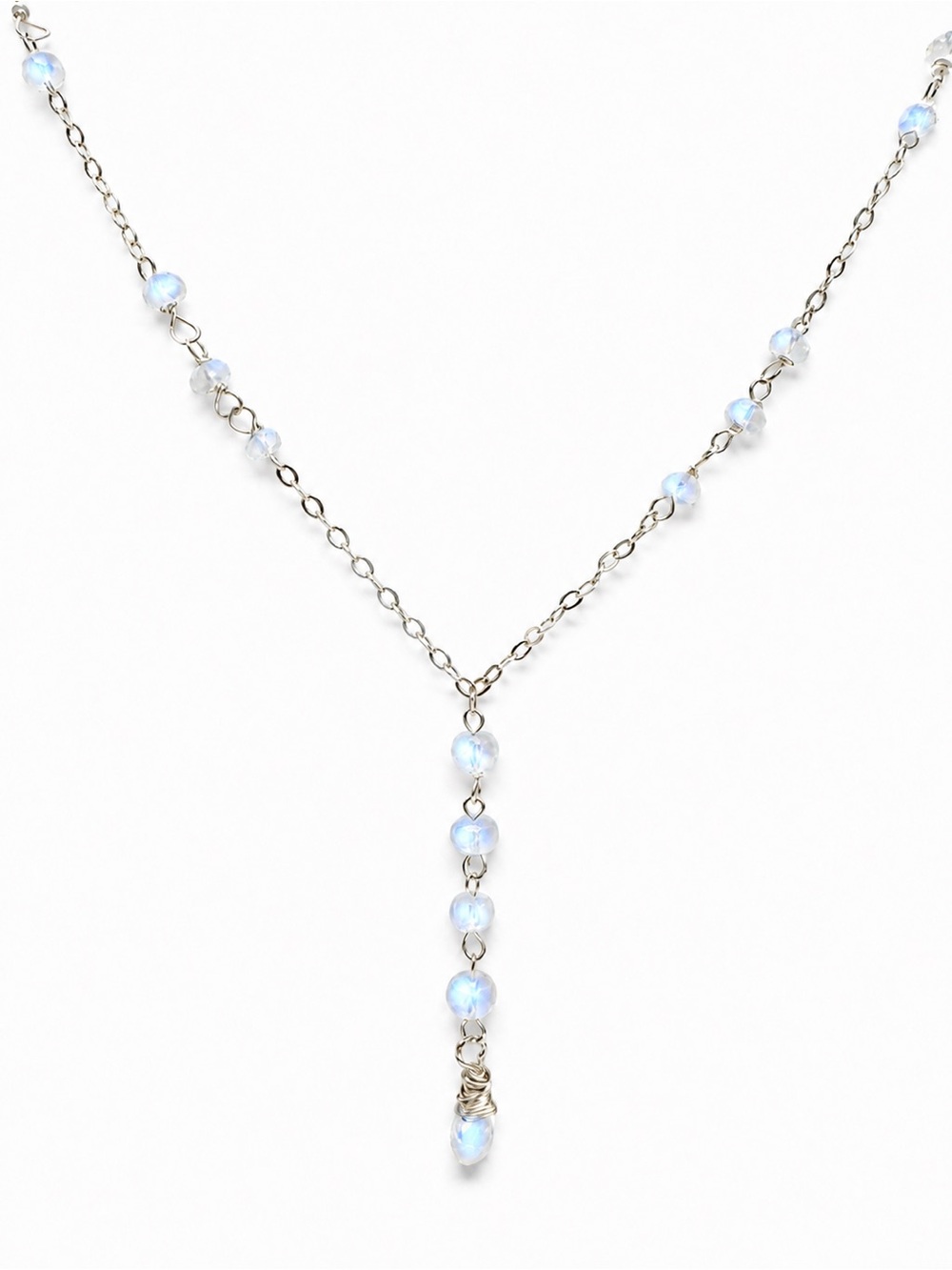 Moonstone Sterling Silver Lariat (NB59)